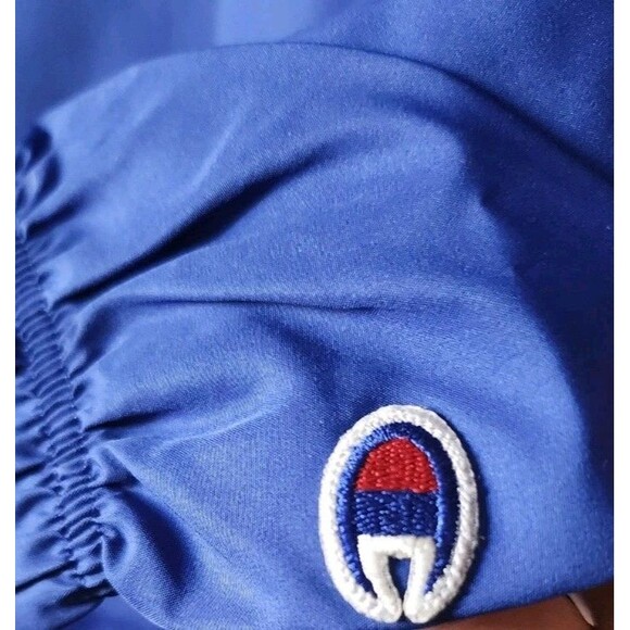 CHAMPION Men’s Stadium Hooded Windbreaker Jacket Small 1/4 Zip D25 KU Jayhawks - Picture 3 of 4